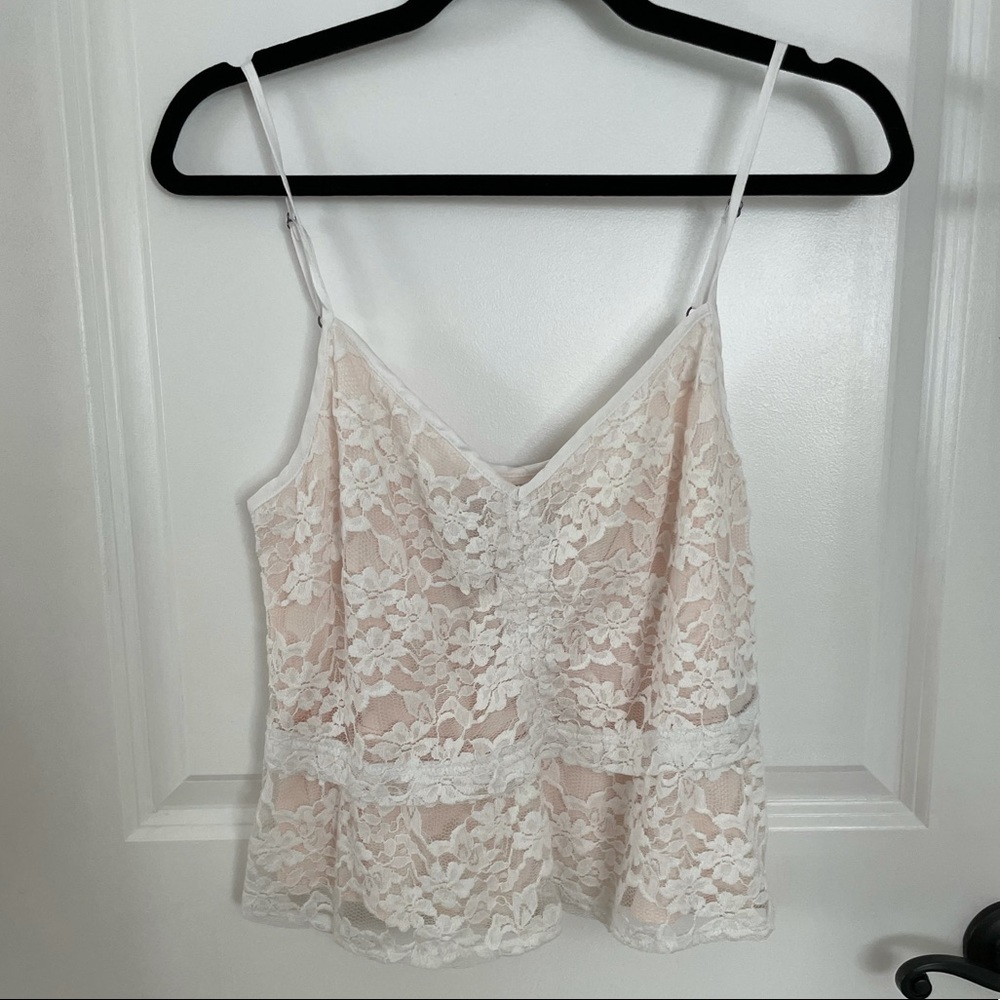 Abercrombie and Fitch white lace cami